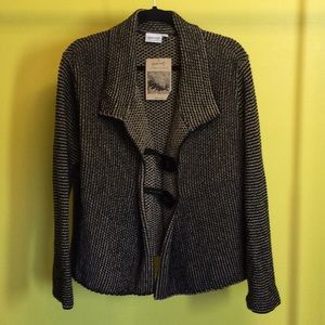 Habitat wheat/black knit sweater L/XL NWT